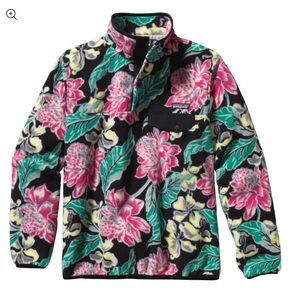 Patagonia Synchilla Floral Fleece in Pink and Green